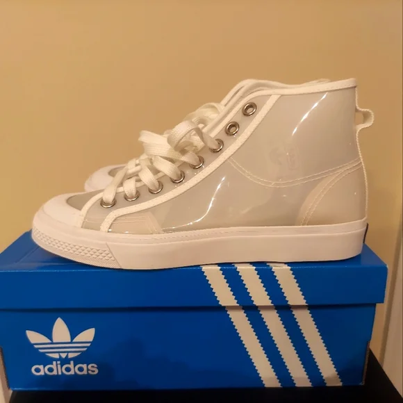 Adidas Originals Nizza Hi High Jelly Translucent Shoes Womens FW9940 New